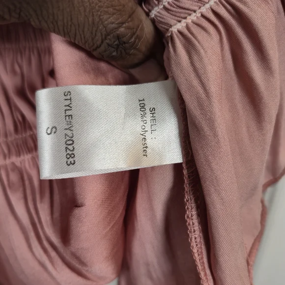 DO+BE Mauve Smocked Puff Sleeve Peplum Blouse | Romantic Valentine Top | Size S - Picture 7 of 7